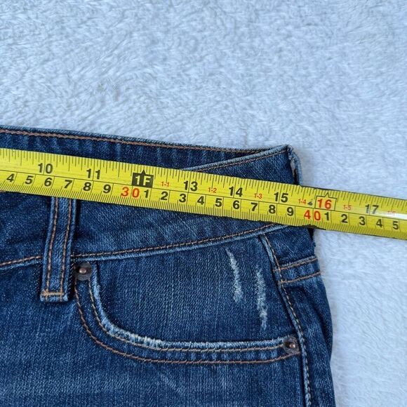 Vintage Y2K Bullhead Navy Women’s Denim Jean Mini Skirt - Picture 6 of 7